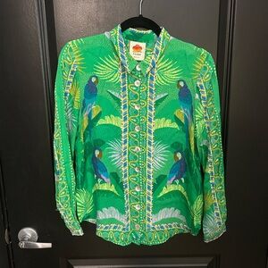 FARM Rio Multicolor Tropical Print Blouse